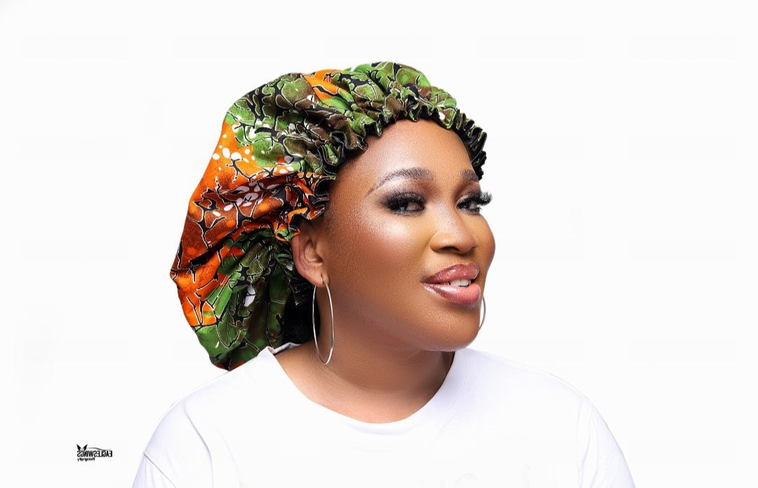 OYIN Satin Lined  Reversible Ankara Hair Bonnet