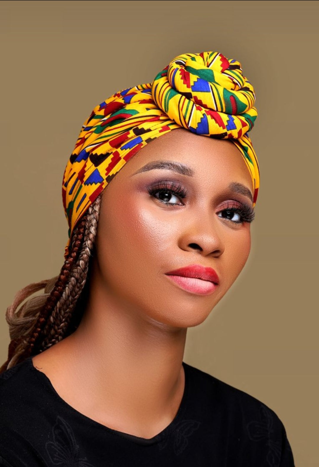 AYINKE Handmade Ankara Pre-Tied Headwrap -African Print Fashion Accessory