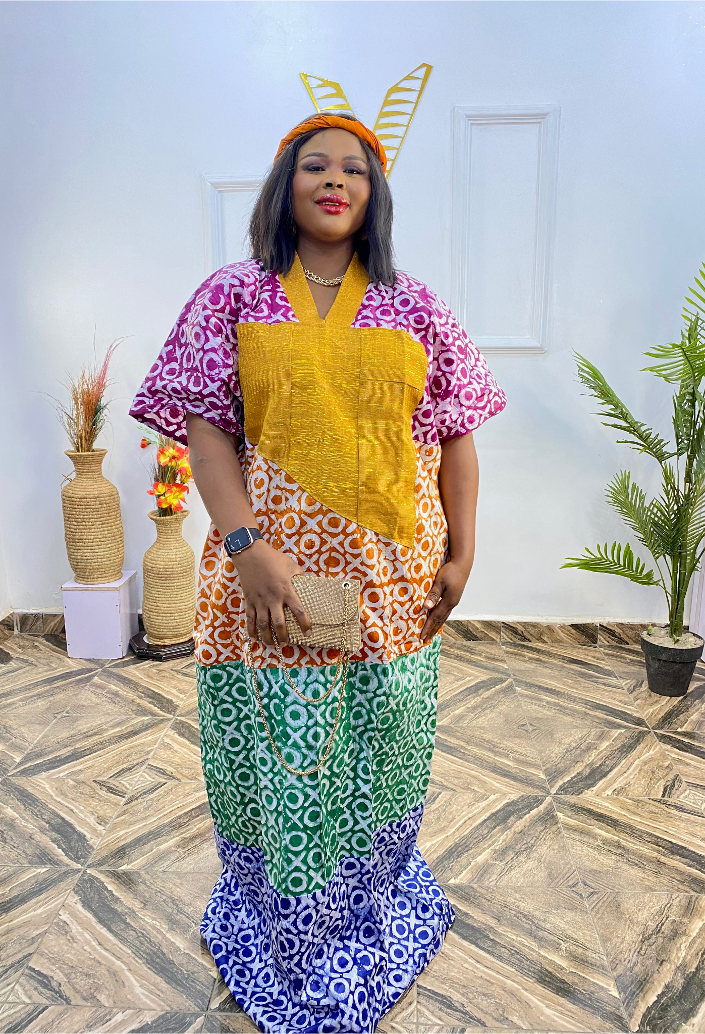 IYABO Handmade Adire Kaftan