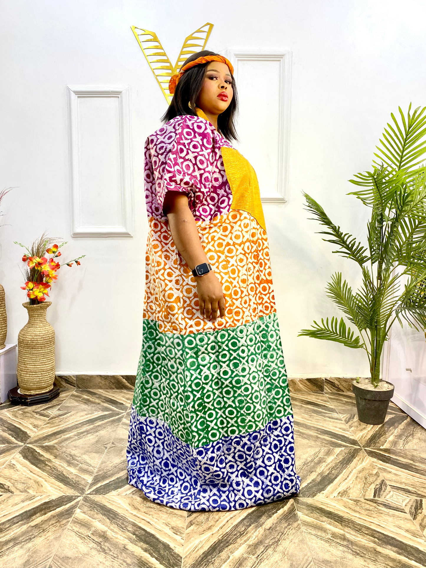 IYABO Handmade Adire Kaftan