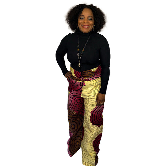 HABIBA HIGH WAISTED PALLAZO PANT  WITH DETACHABLE BELT - House of Jahzara