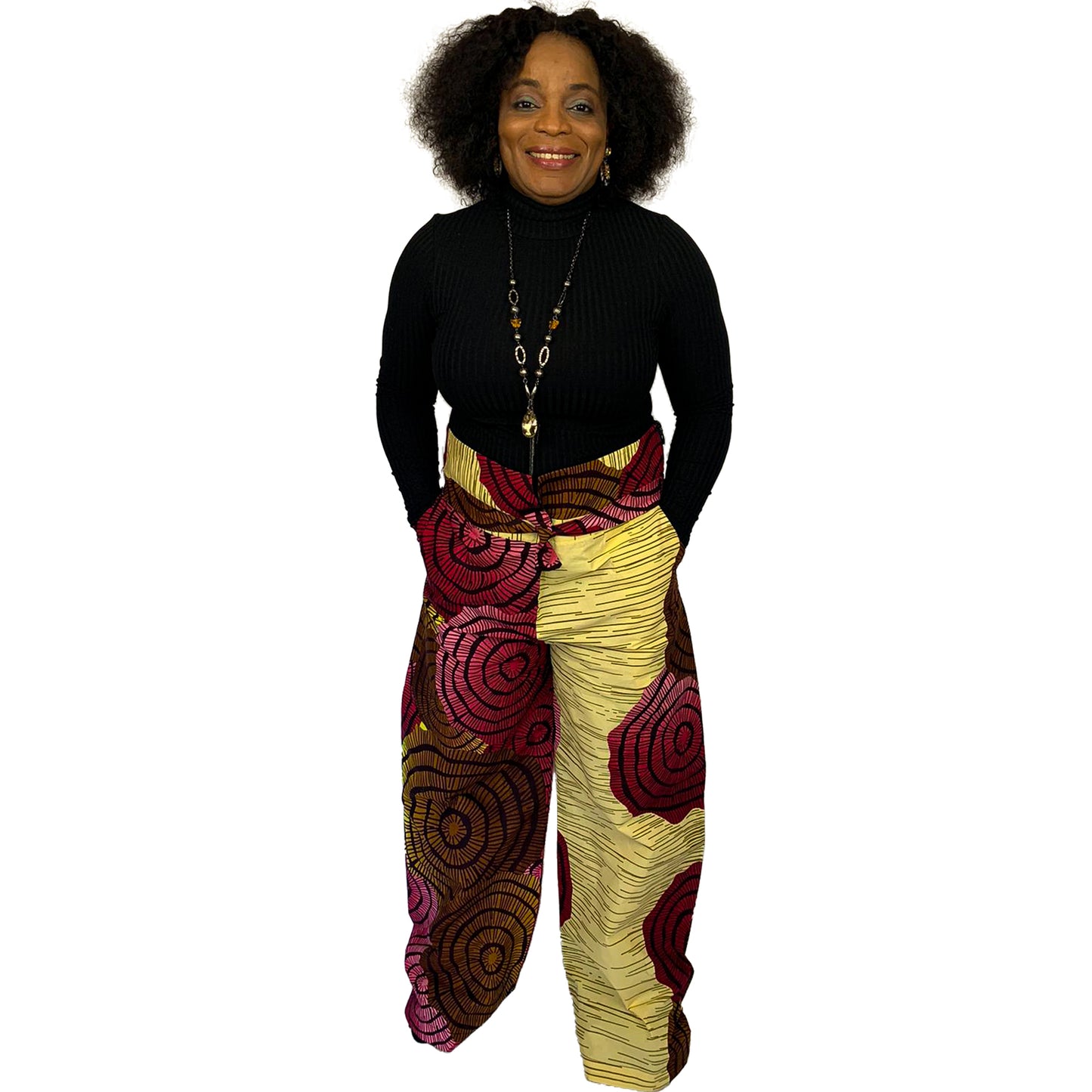 HABIBA HIGH WAISTED PALLAZO PANT  WITH DETACHABLE BELT - House of Jahzara