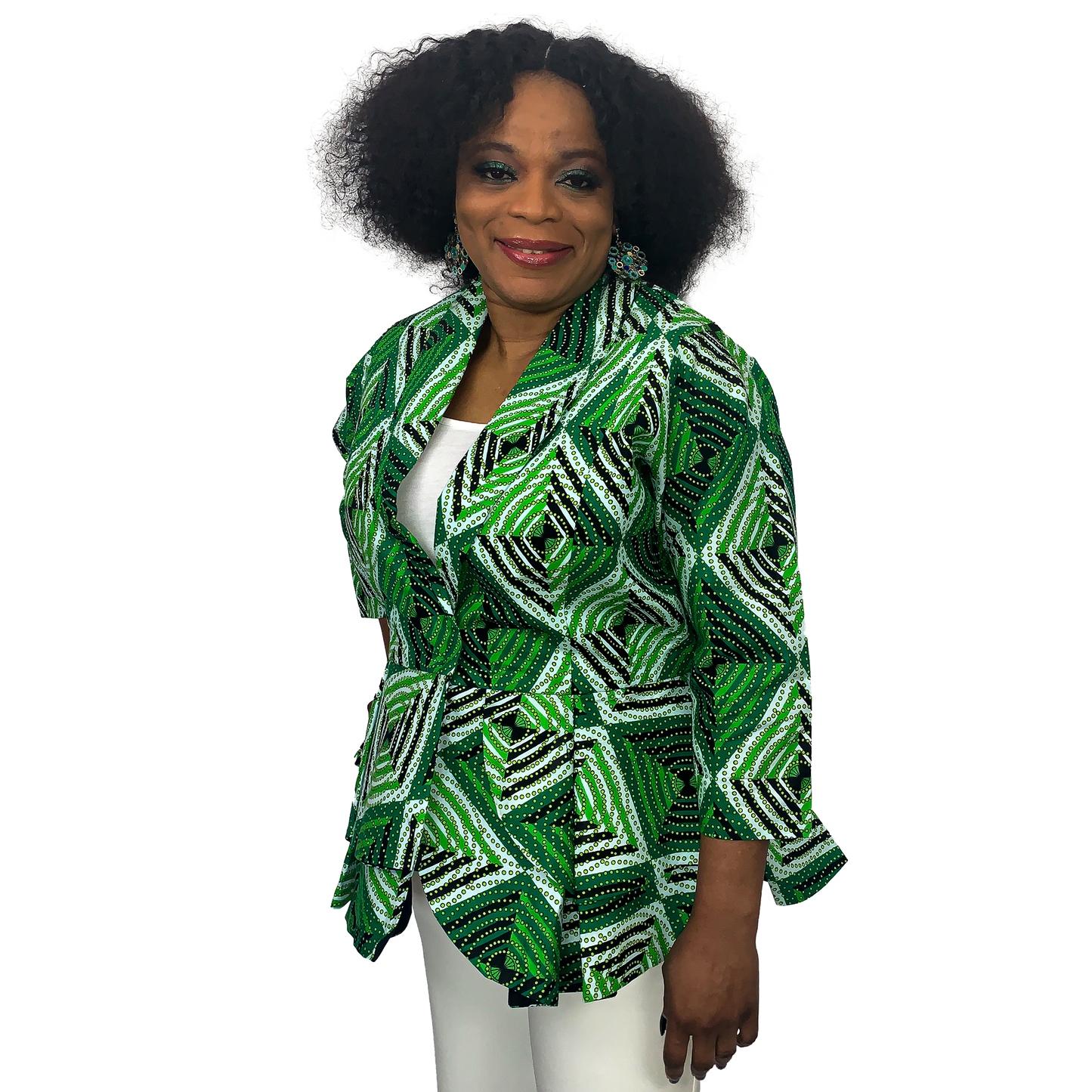 EBUN AFRICAN PRINTS PEPLUM BLOUSE - House of Jahzara