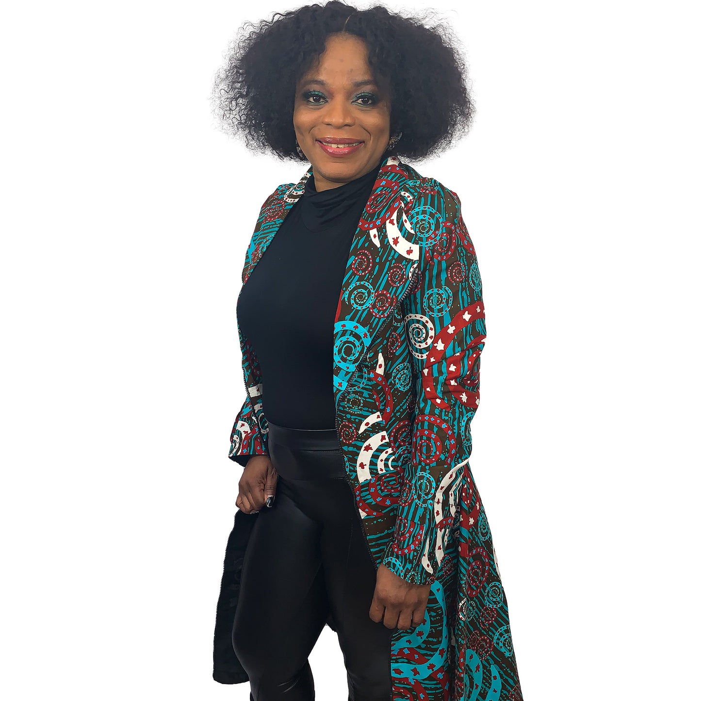 AKILAH AFRICAN PRINT JACKET DRESS - House of Jahzara