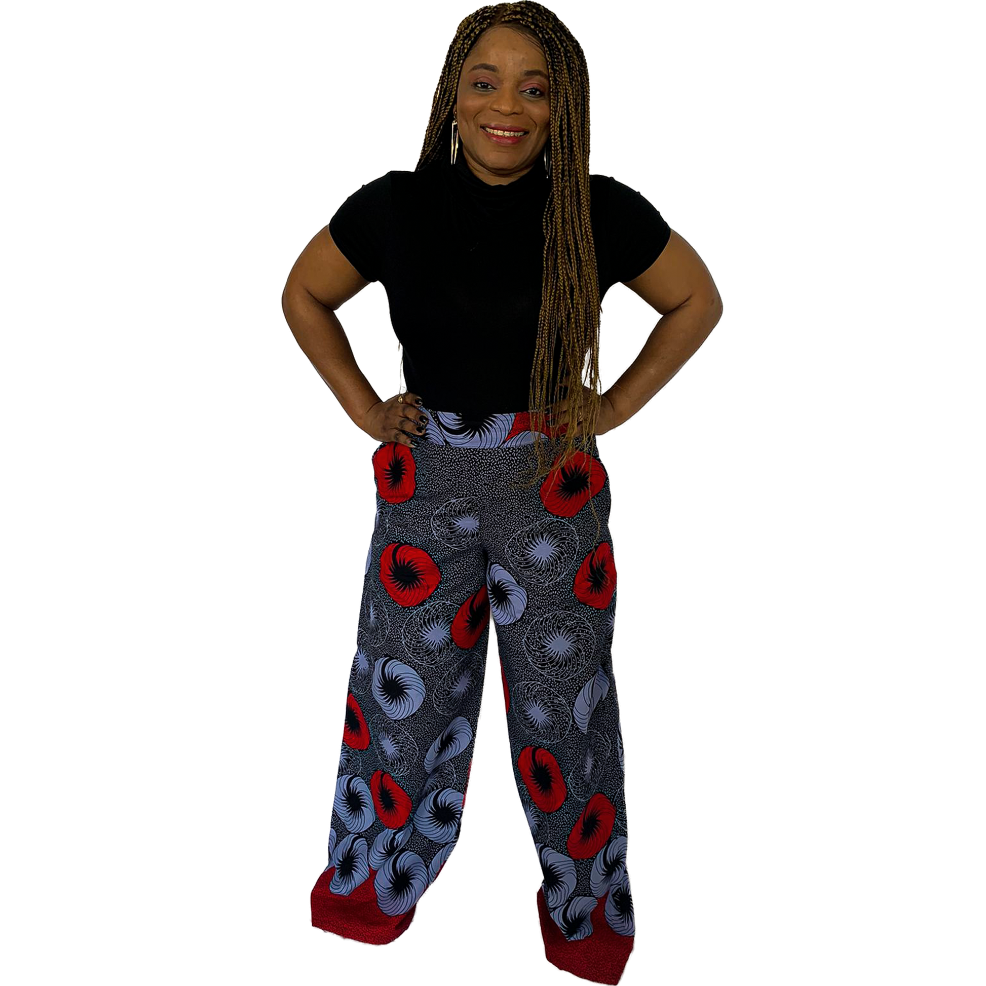 AMEENAH AFRICAN PRINT WIDE LEG PANT - House of Jahzara