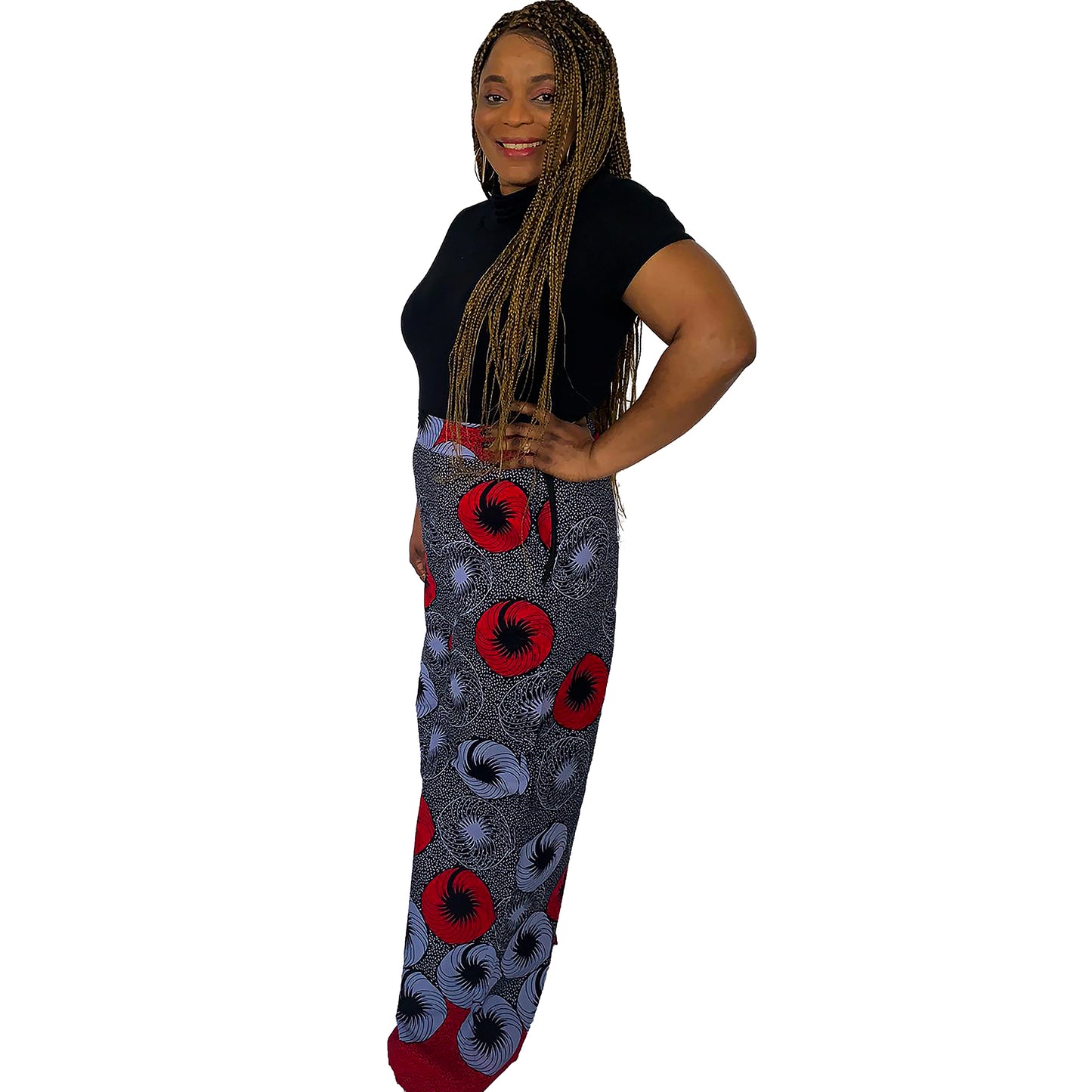 AMEENAH AFRICAN PRINT WIDE LEG PANT - House of Jahzara