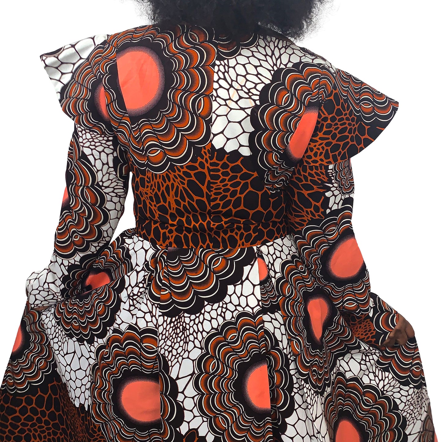 SHARIFA ANKARA PRINT JACKET DRESS WITH CAP SLEEVE - House of Jahzara