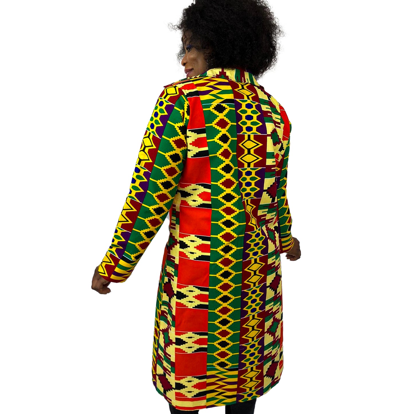 AFUA ANKARA PRINT LONGLINE JACKET - House of Jahzara