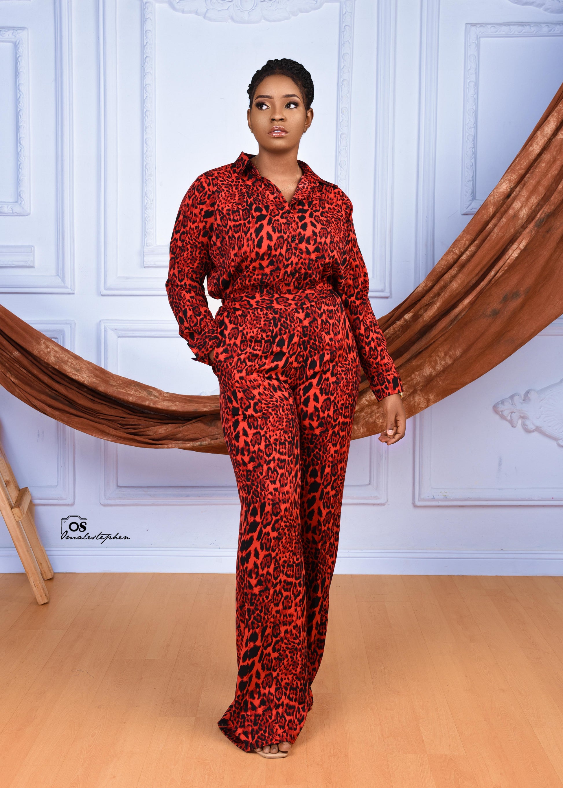 AMINA LONG SLEEVE  SHIRT AND PANT SET - House of Jahzara