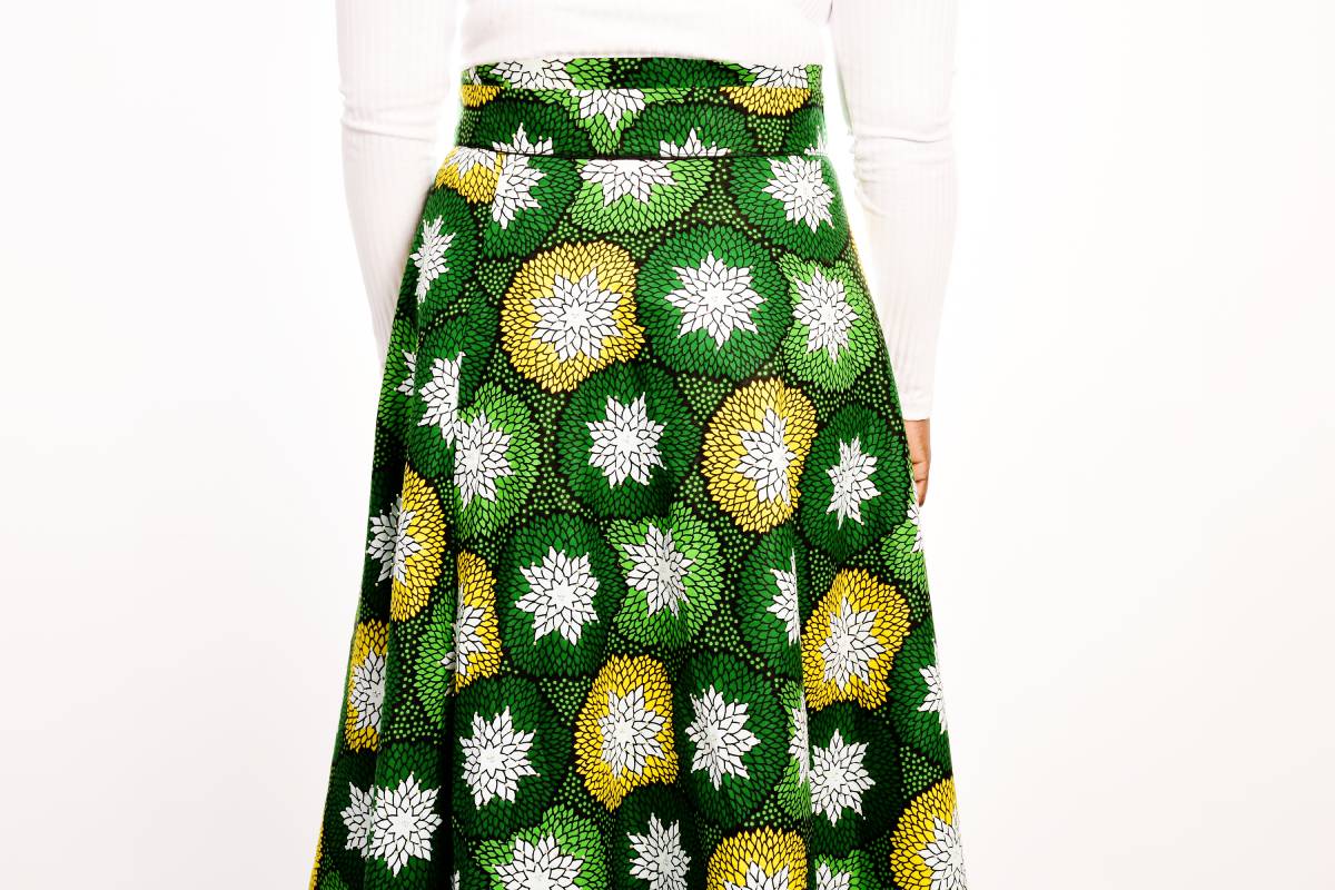 AYABA EMBELLISHED AFRICAN PRINT WRAP SKIRT - House of Jahzara