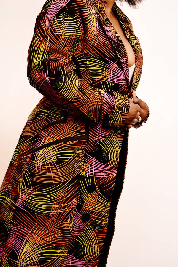 KEISHA LONG LINE ANKARA JACKET - House of Jahzara