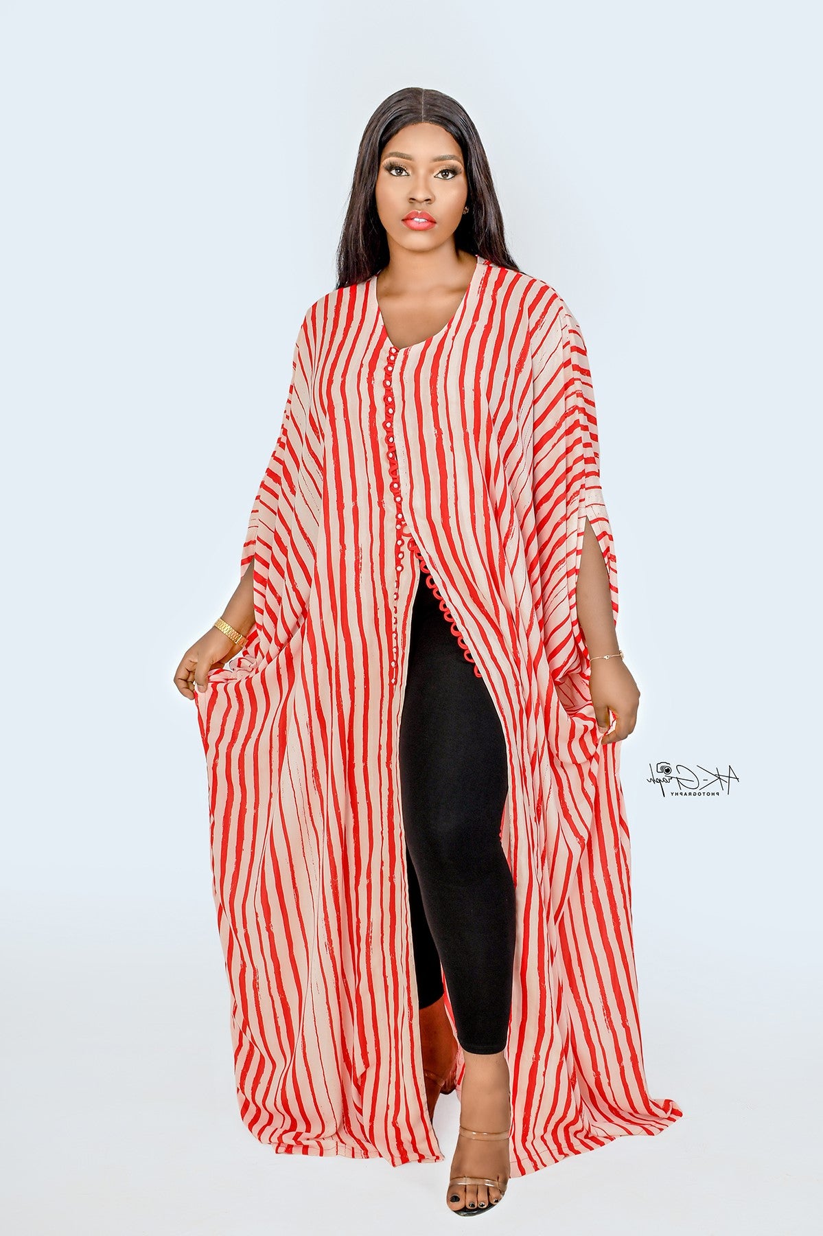 IDIA BUTTON DOWN MAXI KAFTAN - House of Jahzara