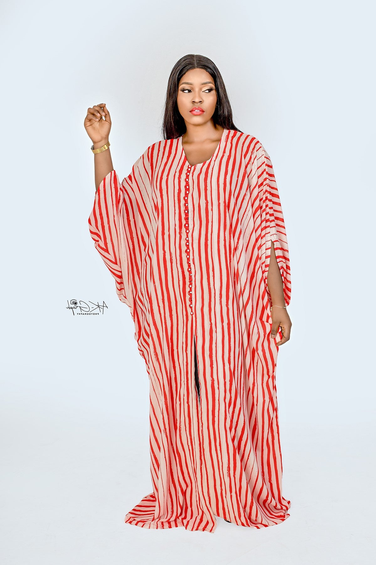 IDIA BUTTON DOWN MAXI KAFTAN - House of Jahzara