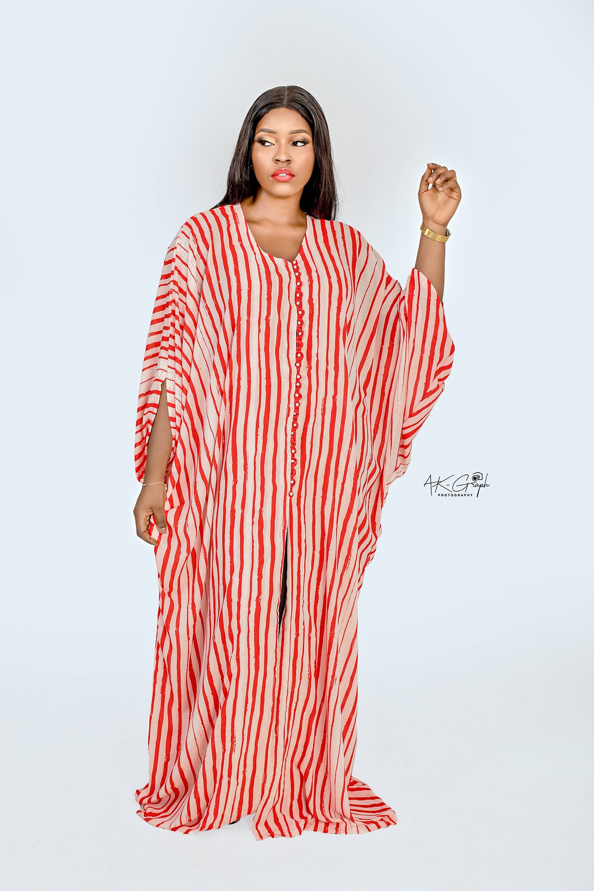 IDIA BUTTON DOWN MAXI KAFTAN - House of Jahzara