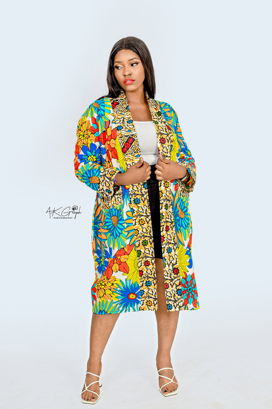 NZINGA OPEN FRONT DUSTER KIMONO - House of Jahzara