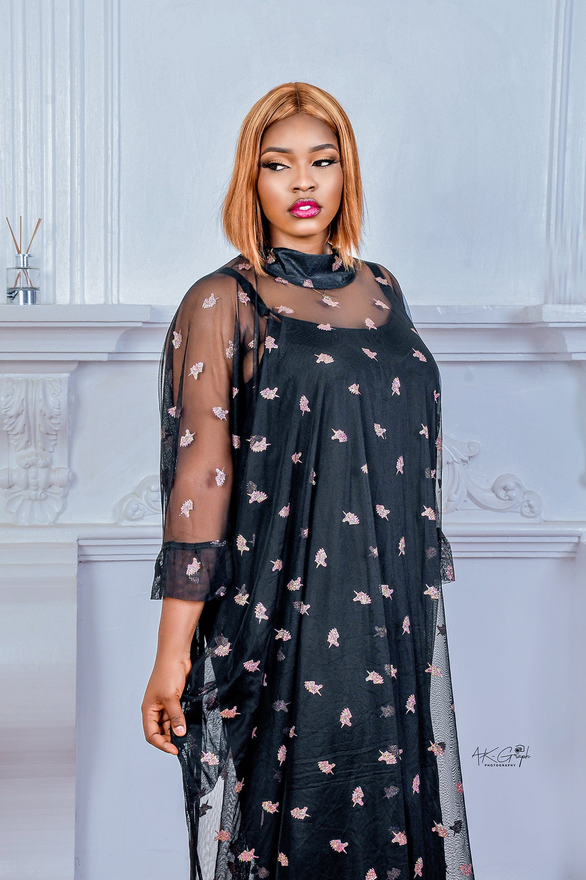 ASANA  FLORAL CHIFFON KAFTAN BOUBOU - House of Jahzara