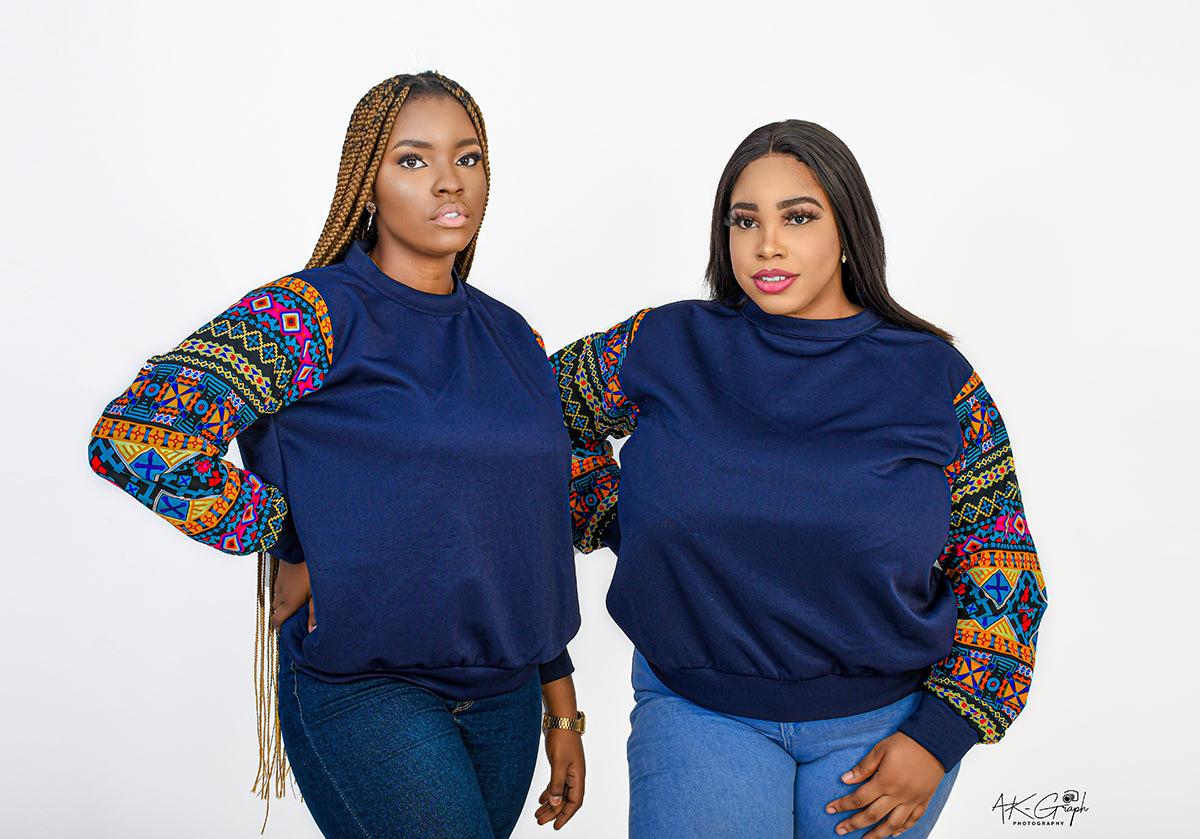 CHIPO ANKARA SWEAT SHIRT - House of Jahzara