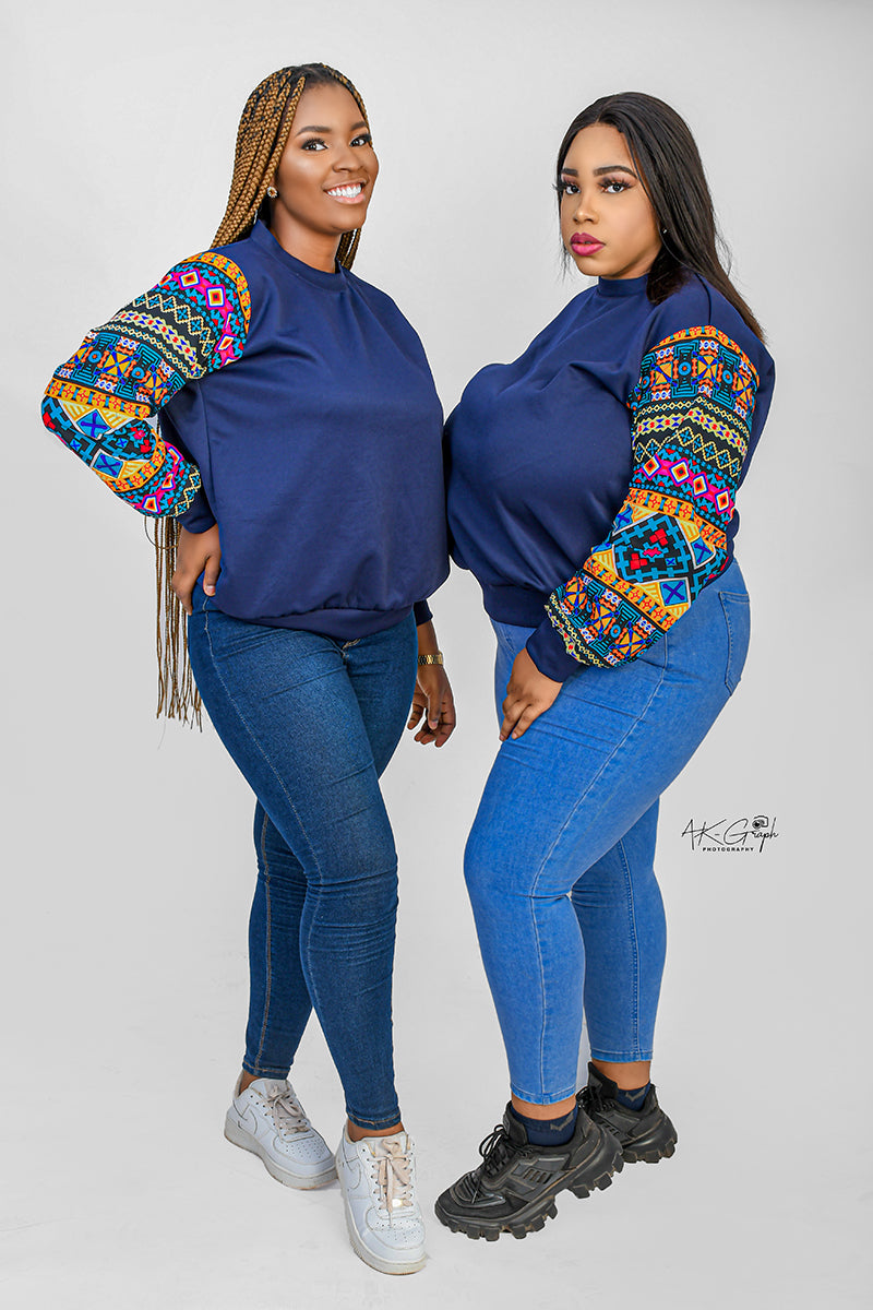 CHIPO ANKARA SWEAT SHIRT - House of Jahzara