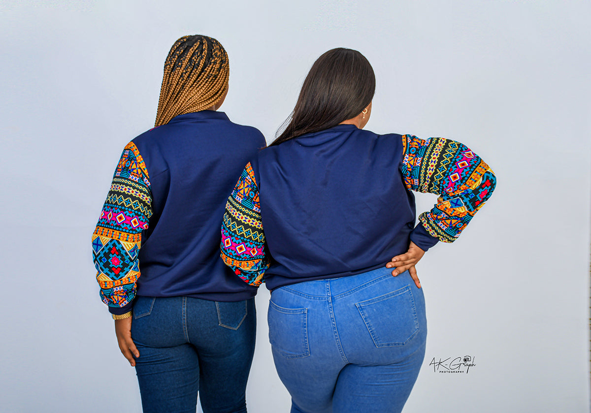 CHIPO ANKARA SWEAT SHIRT - House of Jahzara