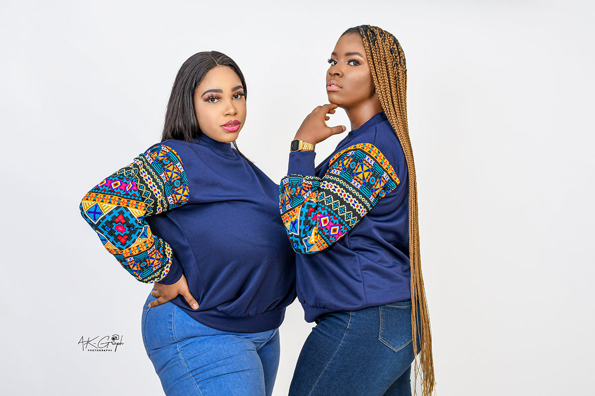 CHIPO ANKARA SWEAT SHIRT - House of Jahzara