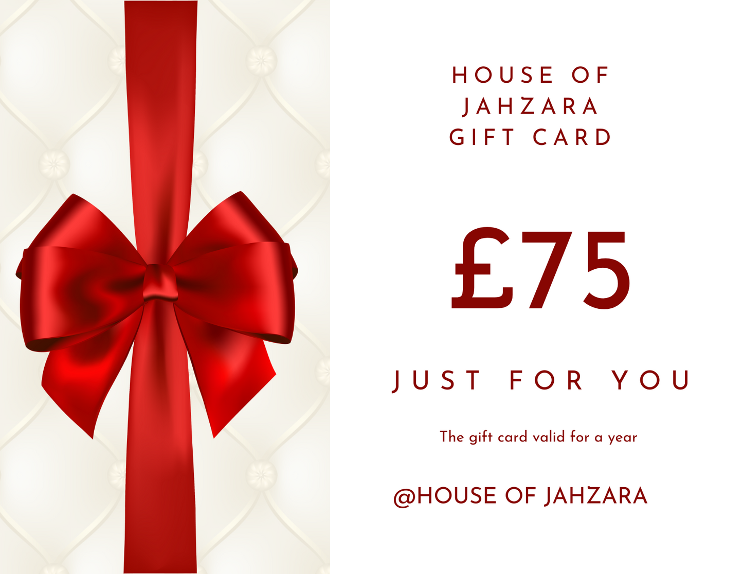 HOUSE OF JAHZARA GIFT CARD - House of Jahzara