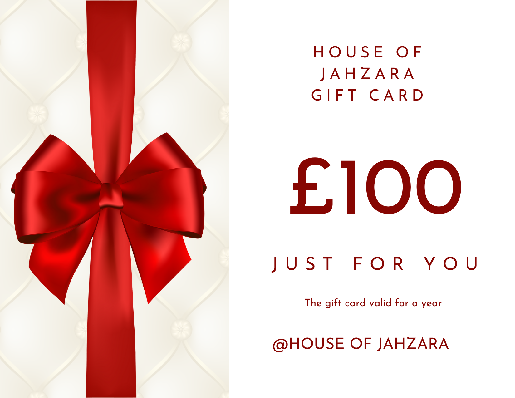 HOUSE OF JAHZARA GIFT CARD - House of Jahzara