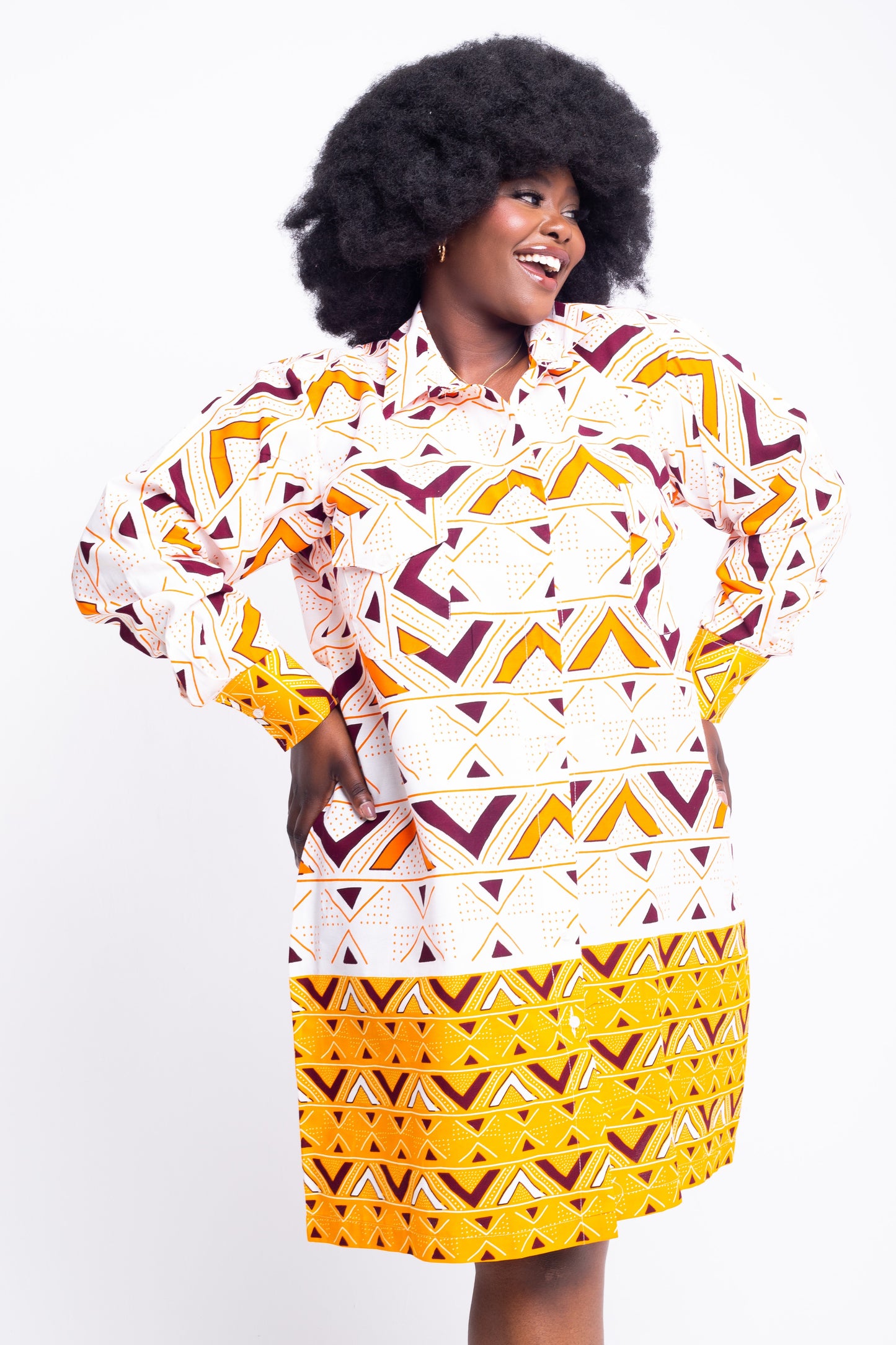 NKECHI SHIRT DRESS - House of Jahzara